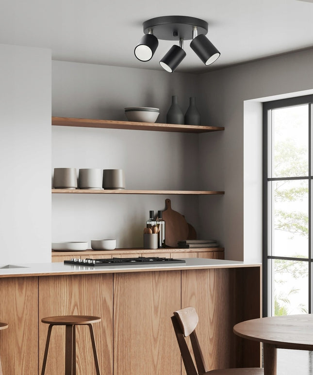 Lubinis šviestuvas „Spot GU10 x 3“ juodas (GU10, IP20)