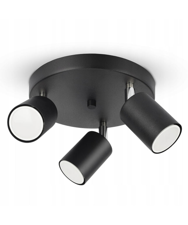 Lubinis šviestuvas „Spot GU10 x 3“ juodas (GU10, IP20)
