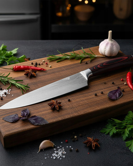 Luneso 5 dalių japoniško stiliaus virtuvinių peilių rinkinys iš anglinio plieno