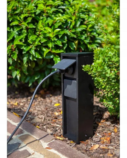 Lutec lauko elektros stulpelis Mains, juodas, IP54, 31 cm