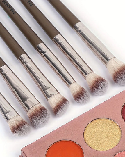 MAANGE 20 dalių profesionalus makiažo šepetėlių rinkinys su kempinėle ir kelioniniu dėklu – viskas viename tobulam makiažui