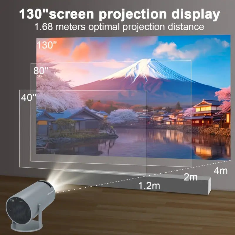 Magcubic HY300 Pro Mini Projektorius – 260 ANSI, Android 11, 4K Palaikymas, Belaidis Wi-Fi, 1280x720 HD, Automatinė Korekcija