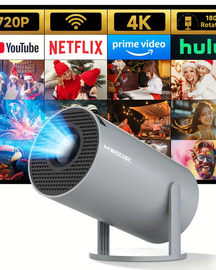 Magcubic HY300 Pro Mini Projektorius – 260 ANSI, Android 11, 4K Palaikymas, Belaidis Wi-Fi, 1280x720 HD, Automatinė Korekcija