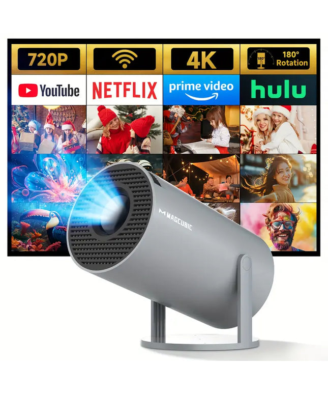 Magcubic HY300 Pro Mini Projektorius – 260 ANSI, Android 11, 4K Palaikymas, Belaidis Wi-Fi, 1280x720 HD, Automatinė Korekcija