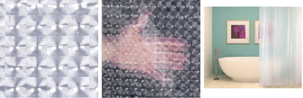Magiczna-Łazienka 3D dušo užuolaida 180x180cm skaidri