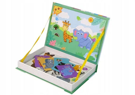 Magnetinė dėlionė Afrikos gyvūnai vaikams Magnetic Book Puzzle