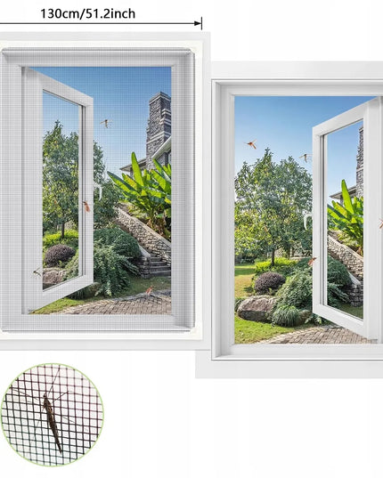 Magnetinis langų tinklelis nuo uodų, stiklo pluošto, reguliuojamas 130x150 cm