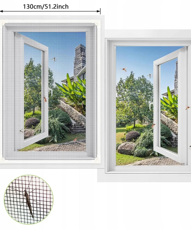Magnetinis langų tinklelis nuo uodų, stiklo pluošto, reguliuojamas 130x150 cm