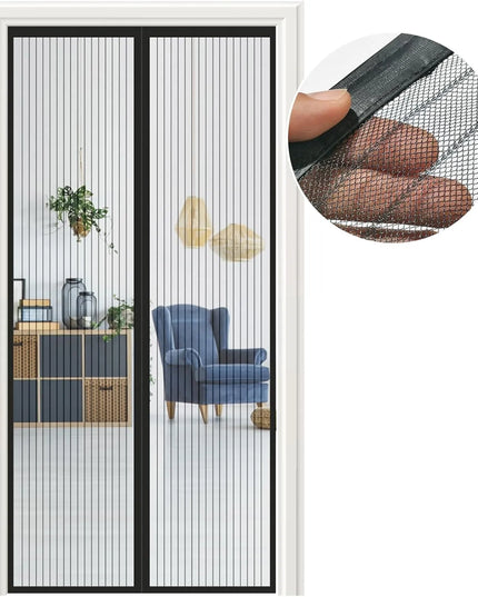 Magnetinis tinklelis nuo uodų durims 95x200 cm, juodas