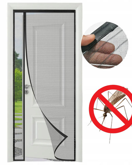 Magnetinis tinklelis nuo vabzdžių balkono durims 80x200 cm Premium tinklelis juodas