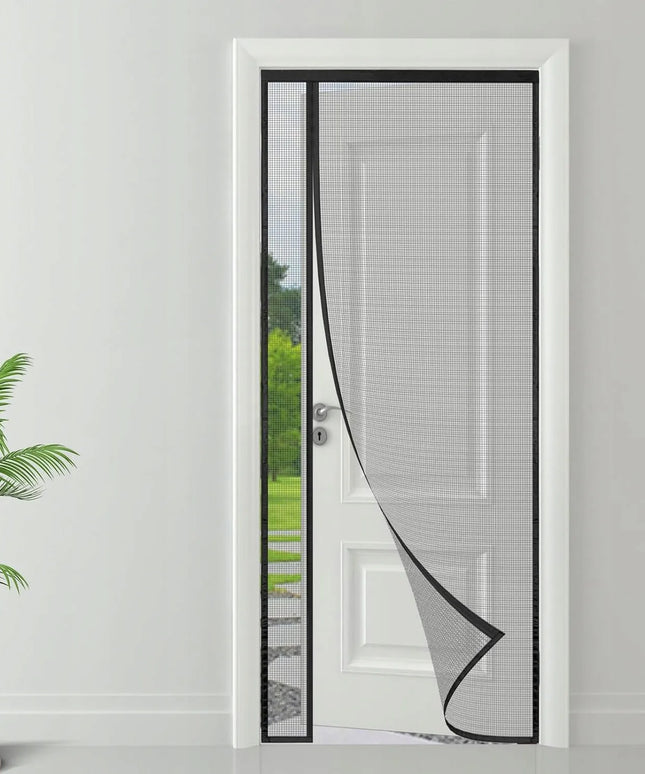 Magnetinis tinklelis nuo vabzdžių balkono durims 80x200 cm Premium tinklelis juodas