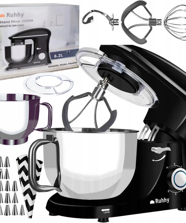 Maisto Robotas/Mikseris/Plaktuvas 2200W Juodas