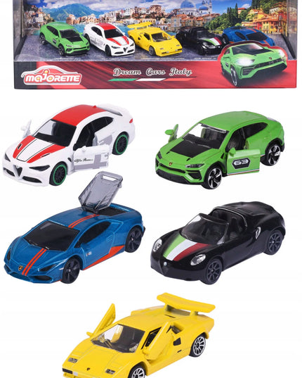 Majorette 5 itališkų sportinių automobilių rinkinys