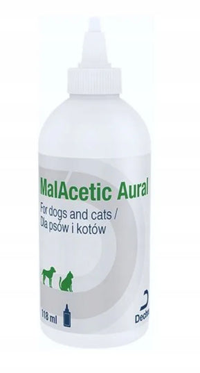 MalAcetic Aural 118 ml Dechra ausų priežiūros priemonė šunims ir katėms