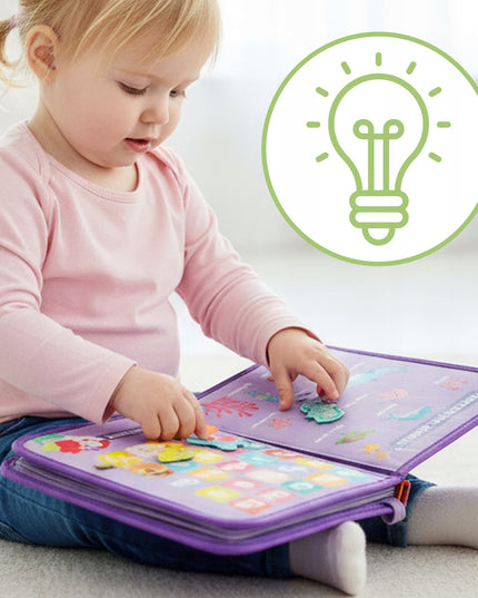 MalPlay Montessori juslių knygelė iš veltinio „Quiet Book“ 3D