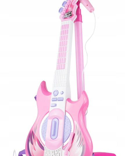 MalPlay vaikiška elektrinė gitara su mikrofonu ir stovu