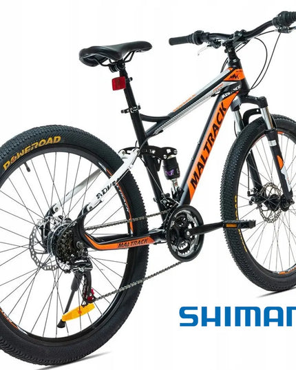 MalTrack Team Orange 26" MTB kalnų dviratis, 18 Shimano pavarų, diskiniai stabdžiai