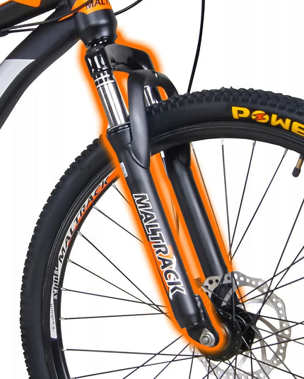 MalTrack Team Orange 26" MTB kalnų dviratis, 18 Shimano pavarų, diskiniai stabdžiai