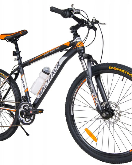 MalTrack Team Orange 26" MTB kalnų dviratis, 18 Shimano pavarų, diskiniai stabdžiai