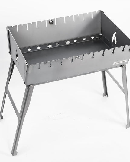 Mangal kepsninė lagaminas 10 iešmų anglimis kūrenama sulankstoma metalinė 3 mm