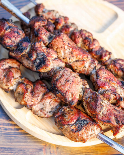 Mangal kepsninė-lagaminas 6 iešmams, anglinė, sudedama, metalinė 2 mm + dovanos