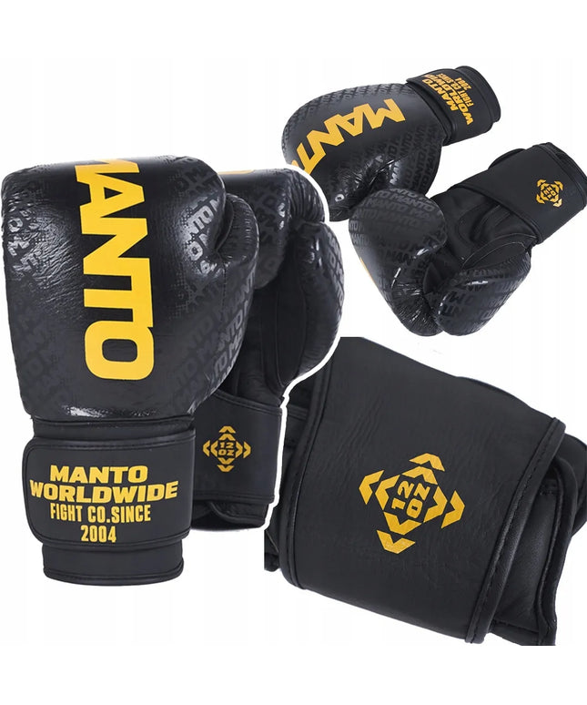 MANTO PRIME 2.0 PRO bokso treniruočių pirštinės juodos 14 oz