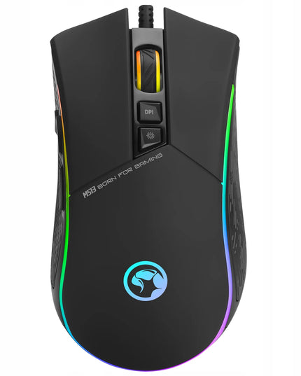 Marvo CM305 RGB žaidimų klaviatūros, pelės ir ausinių rinkinys, juodas