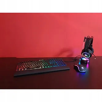 Marvo CM305 RGB žaidimų klaviatūros, pelės ir ausinių rinkinys, juodas