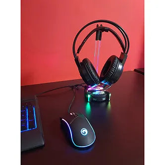 Marvo CM305 RGB žaidimų klaviatūros, pelės ir ausinių rinkinys, juodas