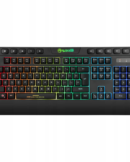 Marvo CM305 RGB žaidimų klaviatūros, pelės ir ausinių rinkinys, juodas