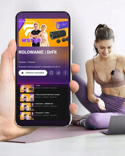 Masažo volelių rinkinys DrFit 2in1 su dygliukais ir lygus paviršius reabilitacijai