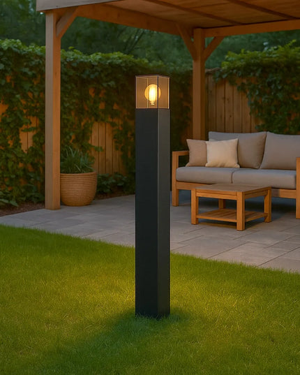 Masterled pastatomas LED sodo šviestuvas-stulpas 80 cm, išorinis, E27, juodas