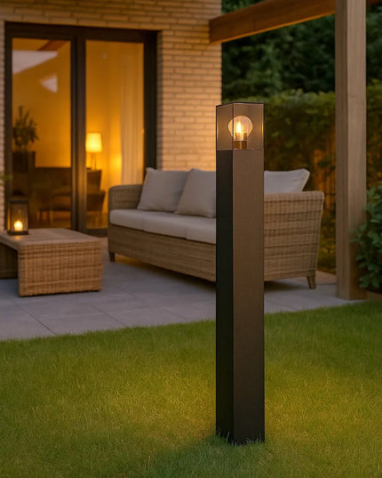Masterled pastatomas LED sodo šviestuvas-stulpas 80 cm, išorinis, E27, juodas
