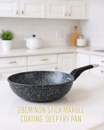 Masterpan gili granitinė wok keptuvė 28 cm, neprideganti, skirta indukcinėms ir dujinėms viryklėms