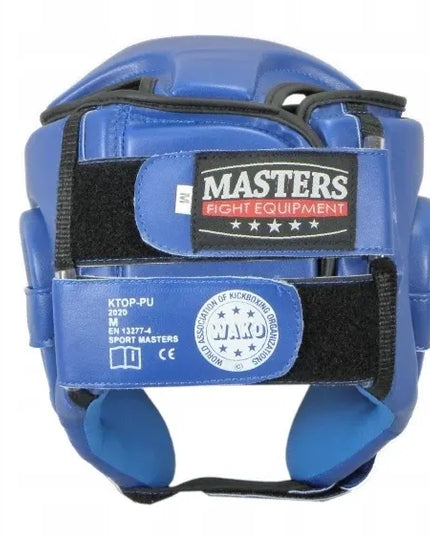 MASTERS FIGHT EQUIPMENT bokso šalmas KTOP-PU (WAKO patvirtintas) mėlynas L