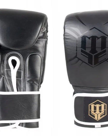 MASTERS RBT-BLACK/BLACK odinės bokso pirštinės 14 oz
