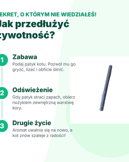 MATATABI lazdelės TOMI STICK katėms 5 vnt. natūralus kramtukas su katžole