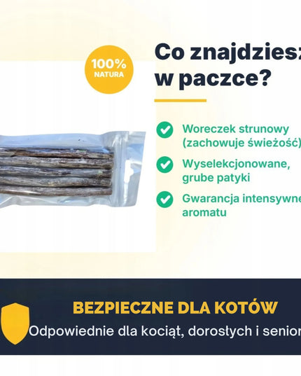MATATABI lazdelės TOMI STICK katėms 5 vnt. natūralus kramtukas su katžole