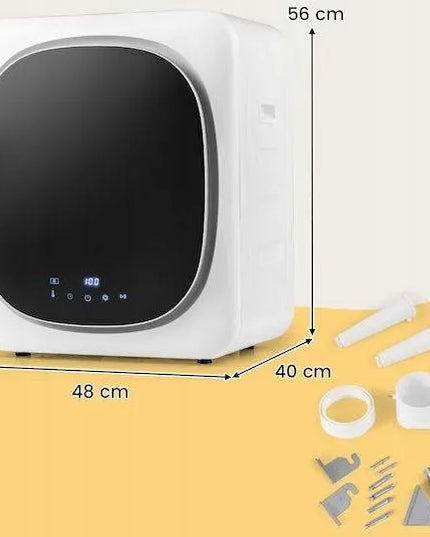 Maža drabužių džiovyklė 2,5 kg 800 W kompaktiška, pastatoma