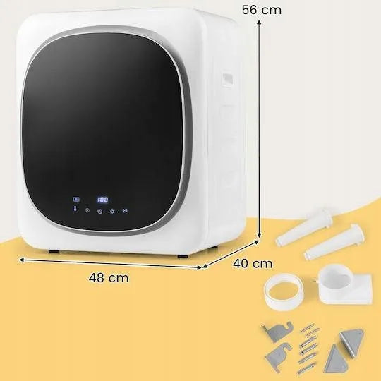 Maža drabužių džiovyklė 2,5 kg 800 W kompaktiška, pastatoma