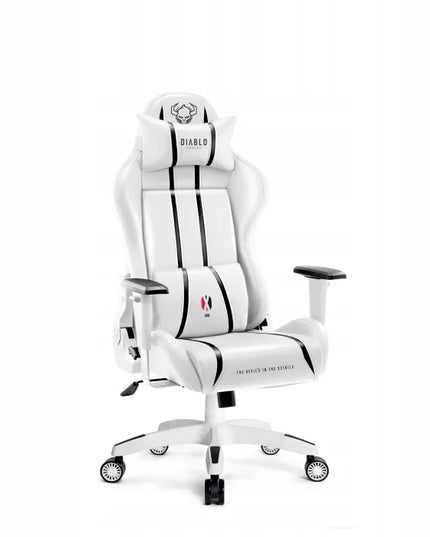 Maža žaidimų kėdė sukama prie stalo DIABLO X-ONE 2.0 Small Size balta