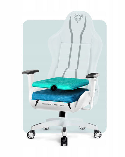 Maža žaidimų kėdė sukama prie stalo DIABLO X-ONE 2.0 Small Size balta
