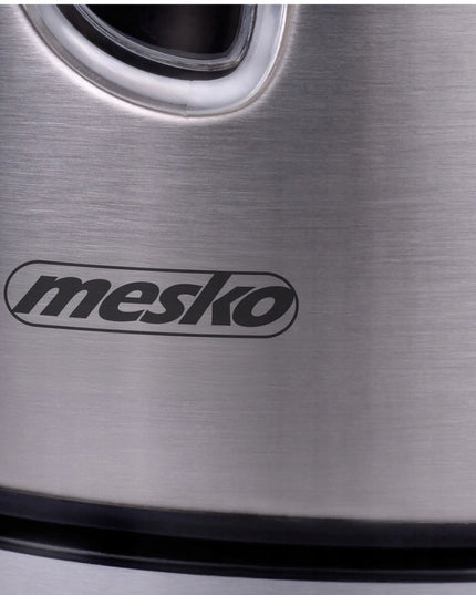 Mažas 1L belaidis metalinis elektrinis virdulys Mesko su LED apšvietimu ir filtru