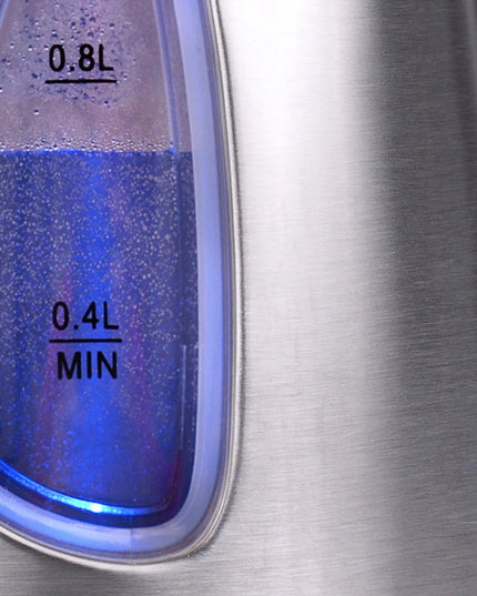 Mažas 1L belaidis metalinis elektrinis virdulys Mesko su LED apšvietimu ir filtru