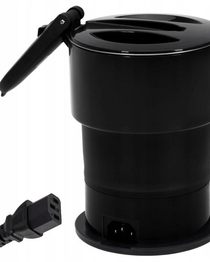 Mažas kelioninis elektrinis sulankstomas silikoninis virdulys 600ml 750W su krepšeliu