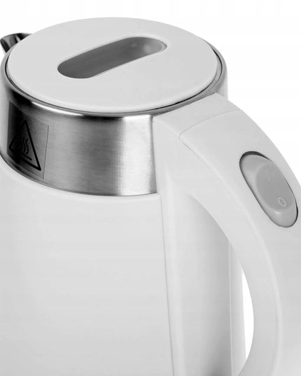 Mažas kelioninis elektrinis virdulys Adler 800W 0,6L metalinis baltas