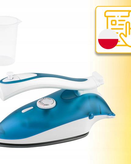 Mažas kelioninis garinis lygintuvas drabužiams, sulankstomas, 800W, 80ml, lengvas