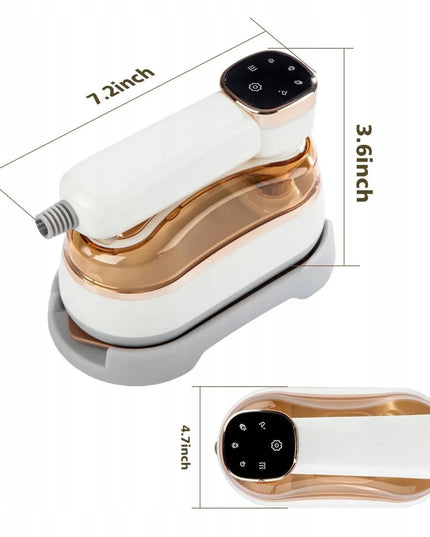 Mažas kelioninis garų lygintuvas 1400W sulankstomas mini baltas
