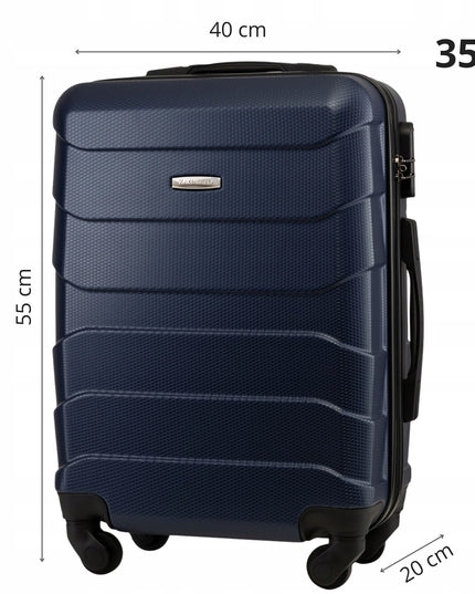 Mažas lagaminas rankiniam bagažui Zagatto 55x40x20 Ryanair – kietas ABS lagaminas su 4 ratukais ir užraktu