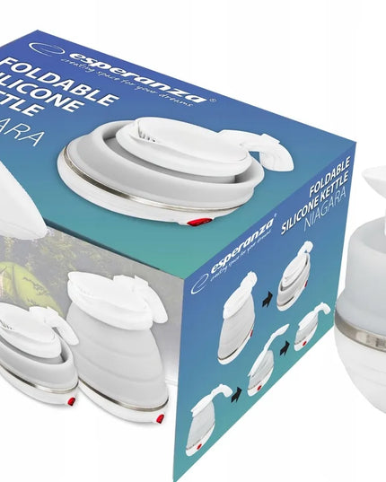 Mažas sulankstomas silikoninis kelioninis elektrinis virdulys Esperanza, 0,5 l, 750 W
